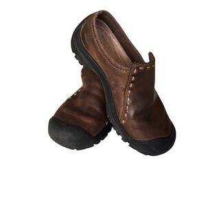 Keen Brown Leather Slip-On Comfort Shoes 7.5